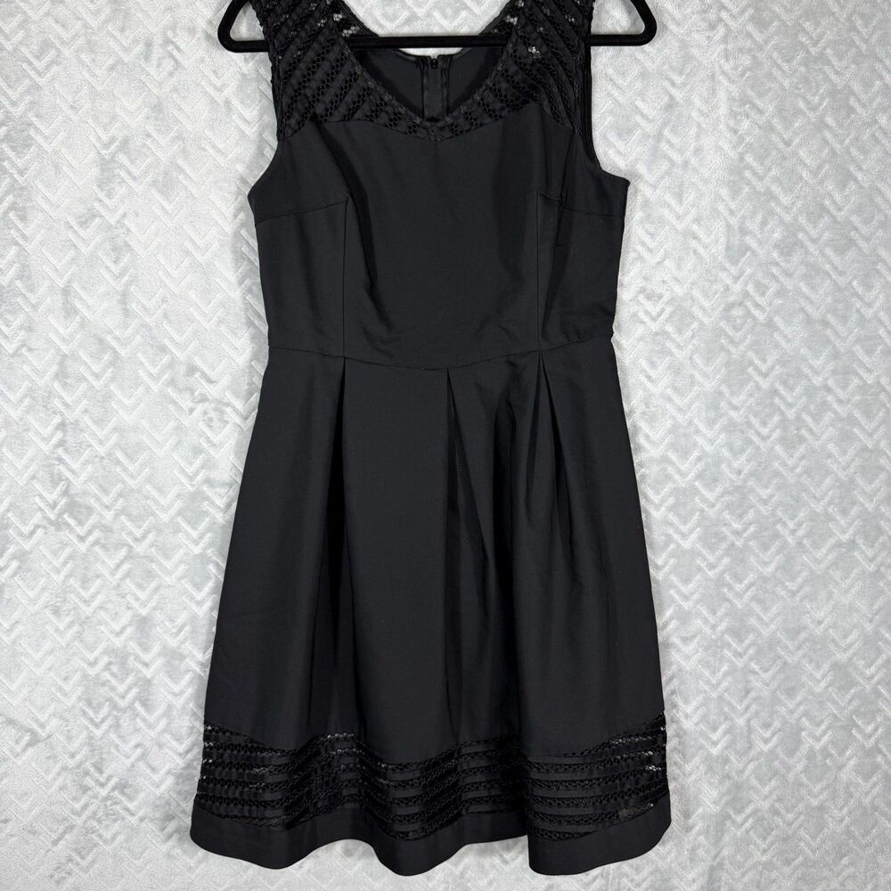 Cato Women's Black Back Zipper‎ Sleeveless Skater Career Work Dress Size Medium